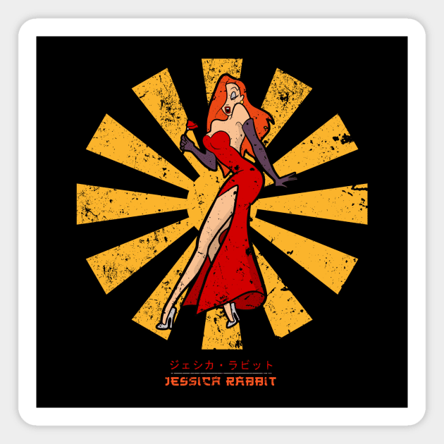 Jessica Rabbit Retro Japanese Magnet by Nova5